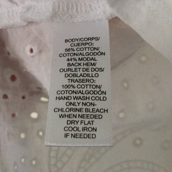 Donated - Adorable white tank with lace detail by - Picture 4 of 6